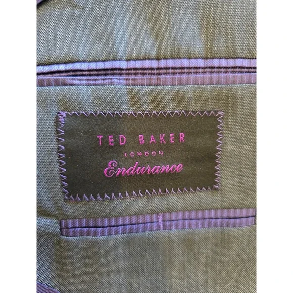 Ted Baker suit set 100% wool jacket 42R pants and blazer - Picture 7 of 12